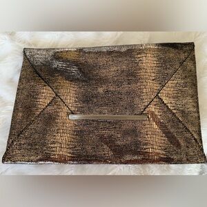 BCBG Maxazria Envelope Clutch-Rose Gold